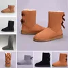 Ajoel -me meia botas de tornozelas de tornozelo preto cinza castanha azul azul vermelho feminino Sapatos de menina neve inverno couro feminino australia cl￡ssico