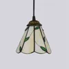 American Retro Hotel Blad Art Glass Lamp Leisurely Rural Style Tiffany Gebrandschilderd Glas Kleine Kroonluchter TF004