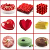 Cake Decorating Mold 3D Silicone Molds Baking Tools For Heart Round Cakes Chocolate Brownie Mousse Make Dessert Pan