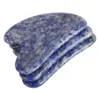 Jade guasha placa de massagem natural azul sodalite spa acupuntura raspagem cura pedra massagem gua sha ferramenta cuidados com a pele maquiagem