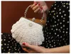 Creative Pearl Beading Evening Bag Bridal Wedding Party Diamond Clutch Purse Small Chain Handbags Banquet Mini Day Wallet Purse