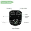 FM x8 Verici Aux Modülatör Bluetooth Eller Serbest Kiti Araba Ses MP3 Çalar 3.1A Hızlı Şarj Çift USB Şarj Cihazı ile