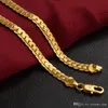 5 mm 18k złote łańcuchy platowane mężczyźni S HIPHOP 20 -calowe łańcuch naszyjniki dla kobiet moda bioder biżuterii akcesoria imprezowe Prezenty 5130313