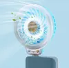 USB LED-fläkt Mini Portable Fill Light Power Fans 2 Färger Night Light Pocket Small Fan Party Favor OOA8014