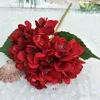 Artificial Hydrangea Flower Fake Silk Single Real Touch Hydrangeas 8 Colors for Wedding Centerpieces Home Party Decorative Flowers