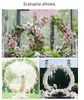 1 pcs Arco Arco Arco Arco Arco com Seda Floral DIY Decoração Decoração Ornamentos Redondos Planta de Parede Verde Arch Arch Flor Wall