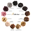 Veri capelli umani Scrunchie Chignon Up Do Pezzi di capelli Ondulati Ricci o Coda di cavallo disordinata Estensione Colore naturale 4 8 27 30 60 613 Grigio argento 3878191