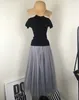 2019New Elegant Gauze Princess Skirt Fashion Ball Gown Skirt Women's Luxury Girls Mesh Skirt black white gray S M L XL