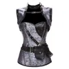 Dobby Faux Leather Punk Corset Steel Doseed Gothic Clothing Trainer Trainer Basque Steampunk Corsele Cosplay Party наряды S-6xl Y19253I