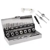 Freeshipping Tap And Die Set Metric Hardened Steel Combination Garage Tool Kit With Box -32Cs