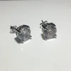 choucong Orecchini classici a 4 artigli 5A zircone Sona cz Orecchini in argento sterling 925 per gioielli da donna e uomo