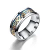 punk hip hop Rings band lover Vintage engagement Dragon stainless steel Men Wedding jewelry drop ship