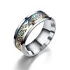 Punk Hip Hop Rings Band Lover Vintage Engagement Dragon Stainless Steel Men Men Wedding Sieraden Drop Ship