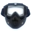 Moto tactique visage lunettes Sports de plein air ski Moto vent anti-poussière rétro unisexe détachable casque de cyclisme Mask259N