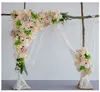 Flores decorativas grinaldas 1set 120 cm de estilo europeu DIY Decoração de cenário de casamento DIY Decoração artificial da parede de flor Arco de seda rosa peônia