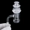 Quartz Banger Quartz Ball and Socket Nail Smoking Accessories with Clear Glass Carb Cap Good Sealing for Bong Water Pipes Dab Rigs