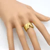 Marca inteira 316L joias de aço titânio anéis inteiros em V para mulheres joias de anel de casamento goldsilver color4423928