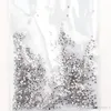 SS3-SS50 Kristall Weiß Wohnung Rückenrhinestone Nageldekoration 3D Charm Diamant Stein Glitter Perlen Nägel Steine ​​Zubehör