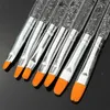 Brush de unhas Brush 7pcs UV Gel acrílico Crystal Design Builder Painting Pinto da unha Brush Pen Tool Set Acrylic302q3856021