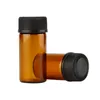 1ml 2ml 3ml Mini reagenti per olio essenziale di vetro ambrato Bottiglia per campioni riutilizzabile Fiale di vetro marrone con tappo171F