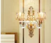 Gratis verzending Golen Crystal Wall Bracket European Home Light Modern Decora Wall Sconces Home Living Slaapkamer Eetkamer Wandlampen