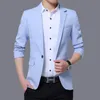 Men's Suits & Blazers Fashion Casual Blazer Suit Jacket Groom Wedding For Men Business Blue And Black After The Slits S-5XL
