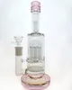 Z Verre Bong Recycleur De Tuyaux D'eau Double Nid D'abeille 8Arm Perc Heady Pipe Bongs Fond Très Épais Joint De 14.4mm