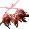 Grote Chunky Statement Crystal Hanger Ketting Luxe Stijl Feather Collar Choker Sieraden voor Vrouwen