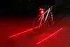 Cykel LED-svansskyddsljus inklusive 2 * AAA Batterilampa 5 LED 2 Laser Natt Mountain Bike Baklampa Utomhusbelysning