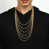 Hip Hop Breedte 3mm 316L Rvs Touw Ketting Ketting Twisted Chain Goud Zilver Rose Goud Kettingen Voor Vrouwen mannen Sieraden Dropshipping