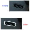 Car Styling Sticker Chrome Dashboard Air-Condition Vent Outlet conditioning Cover Frame Decoration Trim For Porsche Macan Auto Accessories