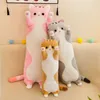 50 cm 70 cm 90 cm vendita Lungo adorabile cuscino per gatti simpatico gatto peluche regalo di compleanno Cuscino per divano per appoggiarsi8559602