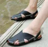 Venda quente-Sandálias Homens Chinelos 2016 Moda Sandalias Hombre Beach Shoes Homens Sandálias Marca Sandálias De Couro Para Homens Zapatos Tamanho 39-44