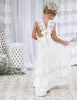 Белое праздничное платье для первого причастия, шифоновое платье длиной до пола, платье с цветочным узором для девочек, лиф, платье с цветочным узором для девочек, платье подружки невесты Weddin218o