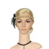 خشب الرأس ريشة الشفاه عقال great gatsby غطاء الرأس خمر مقاطع الشعر للنساء accesorios الفقرة el cabello