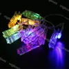 Lampade di Natale Lampada a LED Clip Lamp 3000K Multicolour 10 20 30 40LEDS Illuminazione per vacanze per cortile all'aperto Decorazione del partito DHL