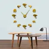 Jungle Animals Elephant DIY Large Wall Clock Home Decor Modern Design Mirror Effect Giant Frameless Elephants DIY Clock Watch Y2004211356