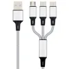 Cavo di ricarica per caricabatterie USB da 1,2 m Cavi telefonici di ricarica USB intrecciati in nylon micro tipo C 3 in 1 per smartphone