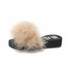 Hot Sale-WHF Fur Furry Slide Sweet Feather Thick Bottom Beach Female Sandals Hair Flip Flops Women Home Slippers Indoor Soft Size 36-40