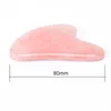 Rose Quartz Jade Guasha Board Pink Natural Stone Scraper Chinese Gua SHA Tools voor Face Neck Back Body Acupuncture Pressure Therapy