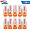 10X Orange 16GB USB 3.0 Flash Drives Metal Rotating Flash Pen Drive Thumb Memory Stick Enough Storage for Computer Macbook Tablet Laptop