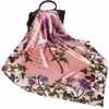 New summer satin silk scarf women's 90cm square with fashionable decorative scarves