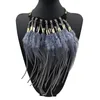 Multi-ethnic Elegant Fashion Statement Necklace 2016 New Latest Design Choker Feather Necklaces & Pendants Women Bijoux Jewelry