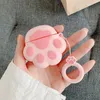 3D Cartoon Cat Paw Design Wireless Bluetooth Earphone Case för AirPods 1: a 2: a generationen för Apple AirPods 1 2 Cover Accessoares 50pcs