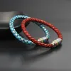 Vendita calda Bracciali in acciaio inossidabile arcobaleno Bracciale classico vintage in vera pelle Miglior gioiello regalo per uomo e donna