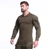S-5XL 큰 크기 전술 셔츠 유니폼 옥외 위장 전투 옷 하이킹 훈련 탑 긴 소매 육군 팬 셔츠