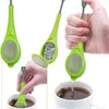 200pcs New Silicon Tea Strainer Silicone Reusable Tea Bag Infuser Filter Diffuser Loose Tea Leaf Green Color