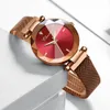 Chenxi Watch Fashion 4 Renk Gem Kesim Geometrisi Kristal Lüks Bayanlar Kuvars İzler Kadınlar Elbise Kadınlar Saat Zegarek D175C