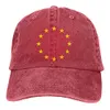 European Union Flag Star Baseball Cap Dad Hoed Verstelbare Cap ongestructureerde Cap unisexe mannen dames honkbalsporten buitenshuis hiphop H51547053