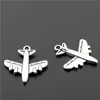 100 Stück silberne Farbe Flugzeug Flugzeug Charms Anhänger Herstellung DIY handgemachter tibetischer Silberfarbenschmuck A2689